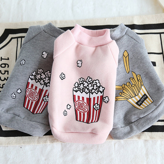 Popcorn chips Pet Cat Clothes Winter Warm Dog Hoodies Jacket Coats Clothes For Cat Clothing Small Large