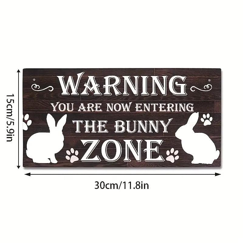 1pc Vintage Tin Sign Funny Rabbit Sign Bunny Rabbit Home Metal Sign, Rabbit Elegant And Classic Sign Car Tin Sign Garage Sign Room Wall Hanging, Creative Garden Art, For Farm Yard Decor, For Home Kitchen Outdoor Decor, 20.32×30.48cm